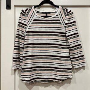 White House Black Market 3/4 Sleeve‎ Raglan Tee - Size L